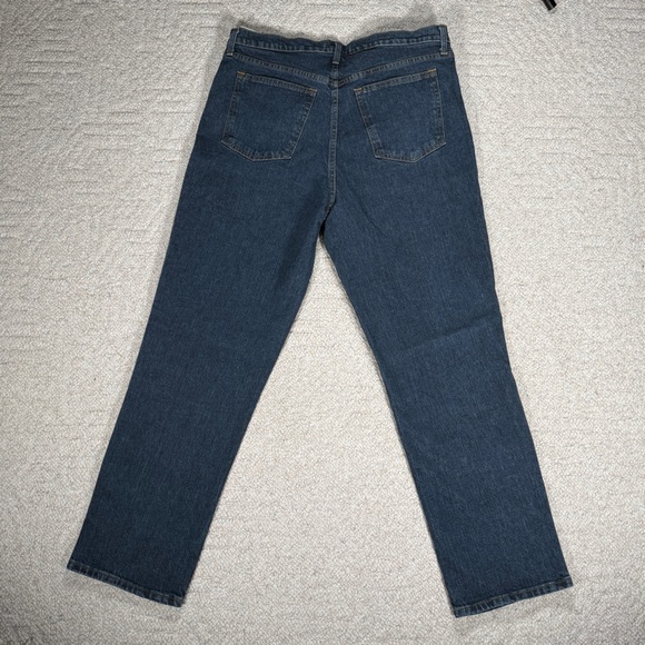 Abercrombie NWT Ultra High Rise 90s Straight Dark Wash Jeans 16 - Picture 6 of 6
